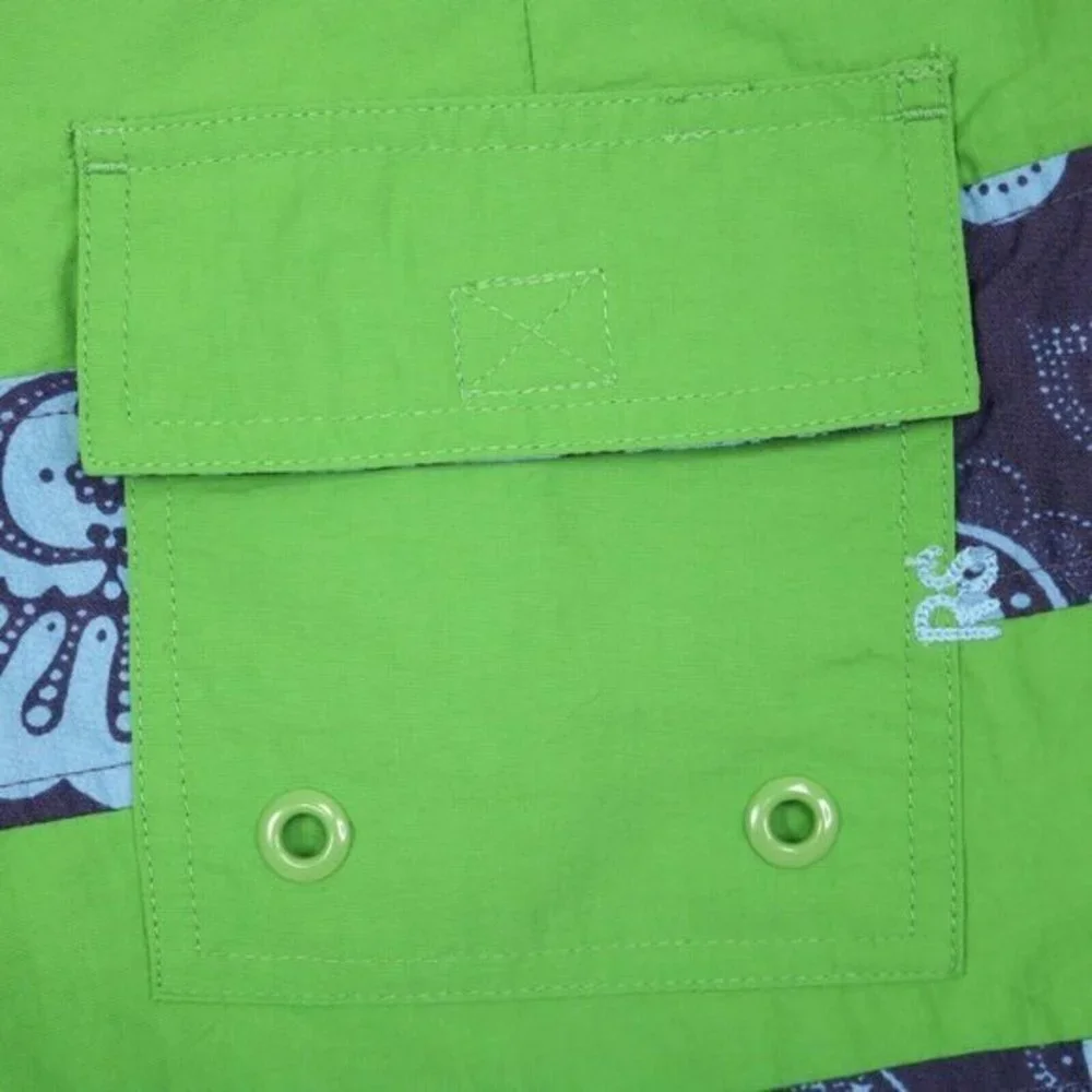 Reyn Spooner Swim Trunks Shorts Green Blue‎ Pe'ahi Floral Hawaiian 30